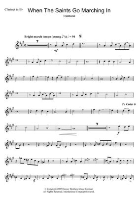 when the saints go marching in clarinet sheet music